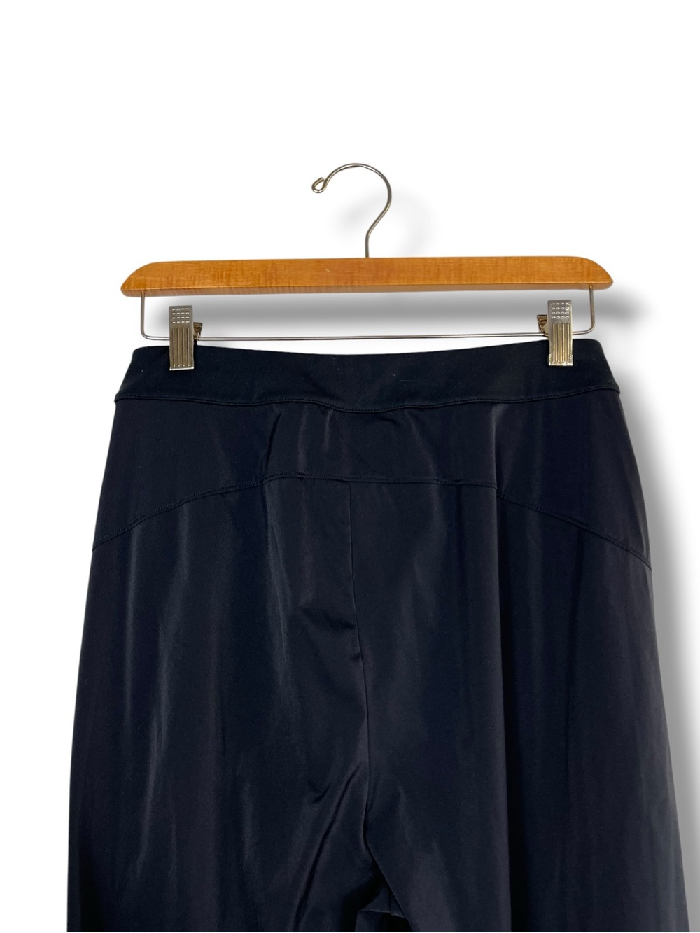 Nike Bliss Wide Leg Pleated Trouser Dri-Fit Black Small Stretch Gummy Logo - Picture 13 of 16